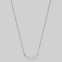 Triple Cz Flower Pendant Necklace