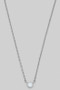 Simple Round Cz Pendant Necklace
