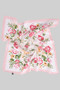 Colorful Rose Print Silky Square Scarf
