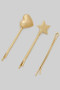 Three Piece Heart Star And Regular Hair Pin