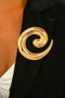 Brass Spiral Brooch Pin