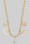 18K Gold Dipped Shell Charm Chain Necklace