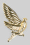 Brass Bird Brooch Pin