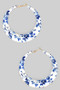 Floral Porcelain Large Hoops