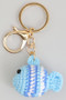 Cute Crochet Fish Bag Charm Keychain