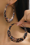 Leopard Print Large Hoops