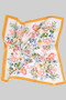 Colorful Rose Print Silky Square Scarf