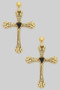 Heart Cross Drop Earrings