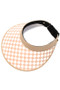 Checkered Print Sun Visor Hat