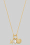 Shell Pearl And Starfish Charm Necklace