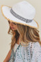 Diamond Belt Fedora Straw Hat