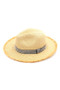 Diamond Belt Fedora Straw Hat