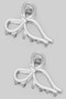 Set Of Two Mini Metal Bow Hair Clips