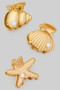 Three Piece Mini Shell Hair Clip Set