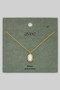 Organic Oval Pearl Pendant Brass Necklace