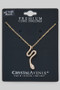 14K Gold Plated Cz Snake Pendant Necklace