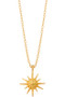 Gold Dipped Sunburst Pendant Necklace