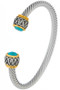 Twist Cable Gemstone Cuff Bracelet - #FB1265