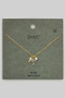 Three Charm Cross And Cz Pendant Necklace