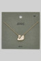 Cz Pave Swan Pendant Necklace