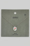Dainty Rose Oval Pendant Necklace