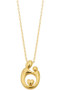 Brass Mom And Baby Pendant Necklace