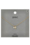 Brass Cz Key And Lock Pendant Necklace.