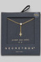 14 Gold Dipped Cross Y Drop Cz Necklace