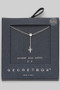 14 Gold Dipped Cross Y Drop Cz Necklace