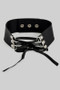 Faux Leather Adjustable Snap Corset Choker