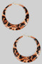 Leopard Print Large Hoops