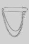 Safety Pin Layered Chain Brooch