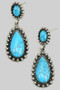 Studded Stone Teardrop Earrings