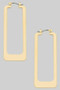 Lightweight Rectangle Cutout Drop Earrings