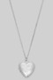 Heart Pressed Heart Locket Pendant Necklace