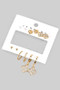 Six Pair Stud And Hoop Mixed Set