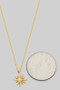 Gold Dipped Sunburst Pendant Necklace