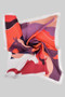 Silky Colorful Horse Print Square Scarf
