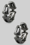 Mini Hinge Hoops With Studded Detail