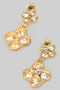 Quatrefoil Cz Drop Earrings