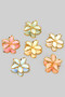 Six Piece Pastel Acrylic Flower Hair Clip Set