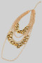 Layered Chain Link Bib Necklace