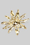 Textured Spiral Sun Brooch Pin