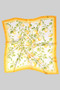 Watercolor Lemon Print Silky Square Scarf