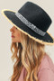 Diamond Belt Fedora Straw Hat