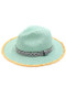 Diamond Belt Fedora Straw Hat