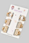 Six Piece Clover Geo Mini Hair Clip Set