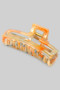 Marbled Acrylic Rectangular Cutout Hair Clip