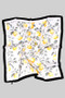 Watercolor Lemon Print Silky Square Scarf