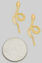 Scaled Brass Snake Drop Earrings